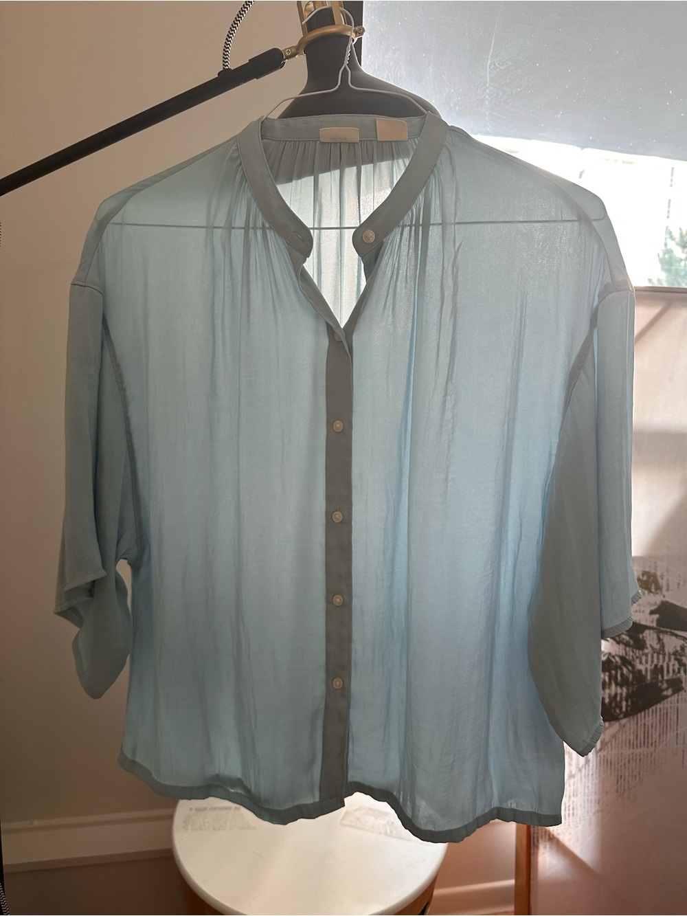 Levi's Light Blue Button-Up Blouse